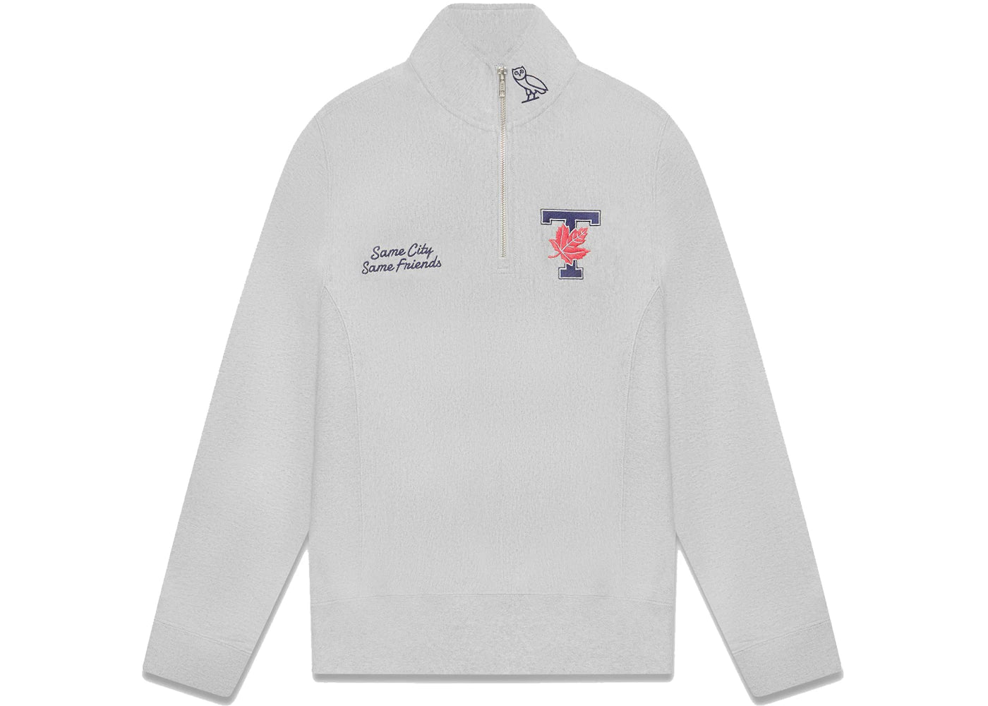 OVO x University of Toronto Quarter Zip Sweatshirt Heather Grey