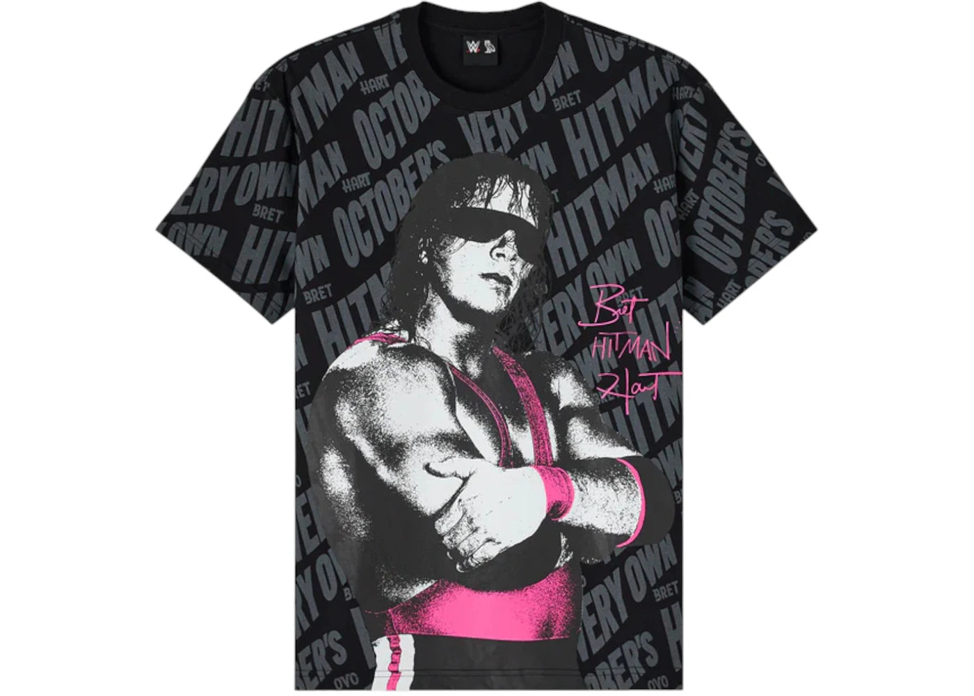 OVO x WWE Bret The Hitman Hart Tee Black