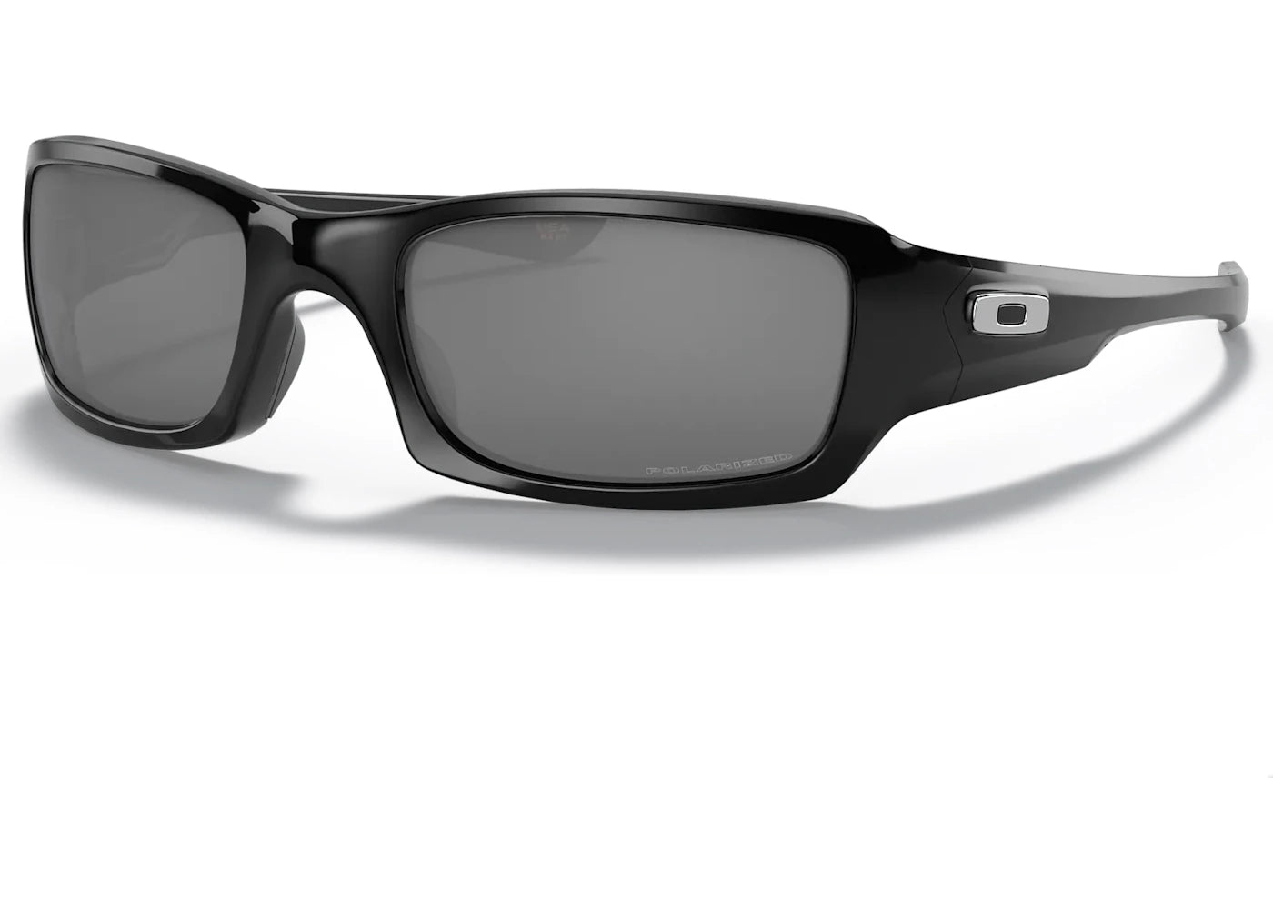 Oakley Five Squared Sunglasses Polished Black/Black Iridium Polarized (OO9238-06)