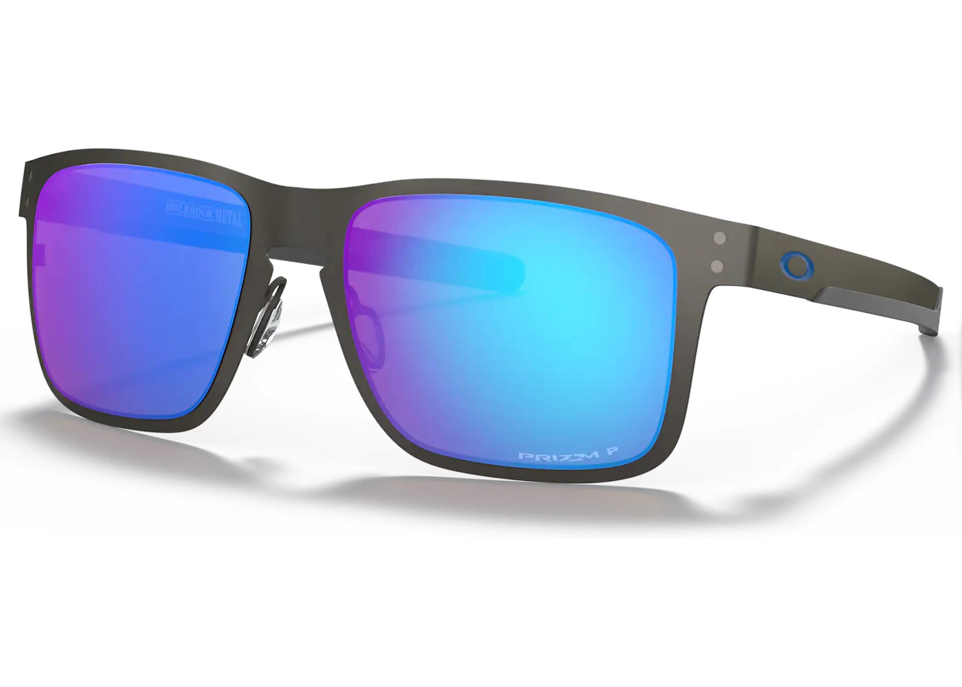 Oakley Holbrook Metal Sunglasses Matte Gunmetal/Prizm Sapphire Polarized (OO4123-0755)