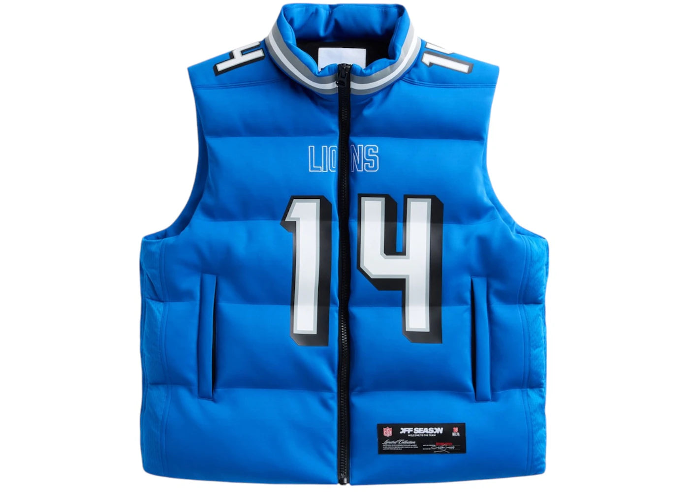 Off Season x NFL Amon-Ra St. Brown Detroit Lions Player Puffer Vest Blue