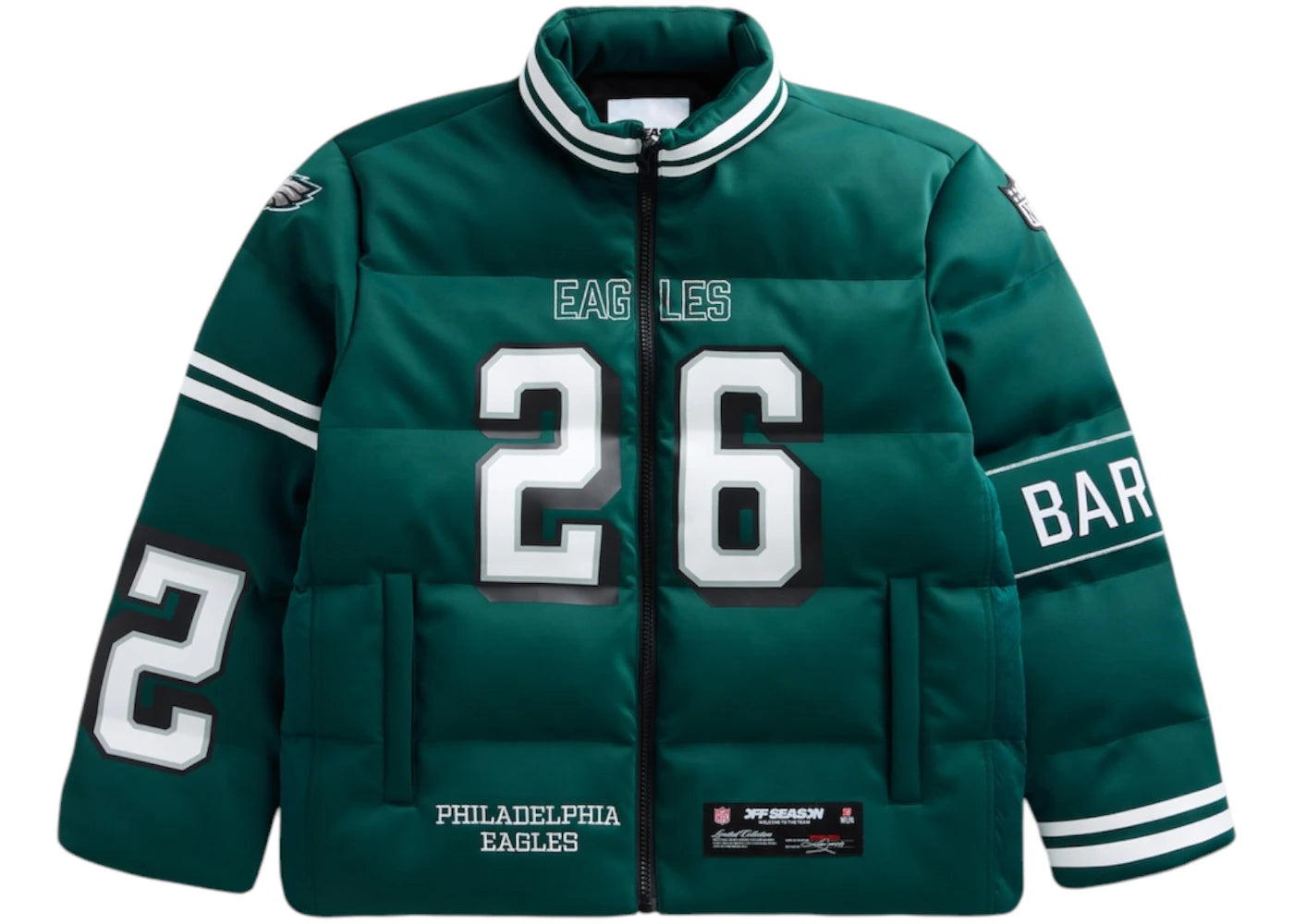 Off Season x NFL Saquon Barkley Philadelphia Eagles Player Puffer Jacket Dark Green