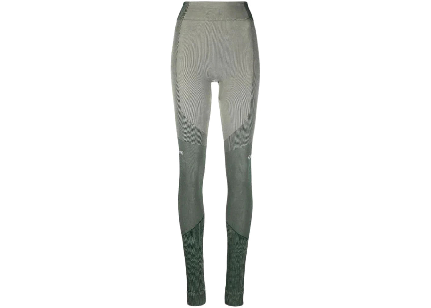 OFF-WHITE ATHL Shiny Seamless Leggings Green