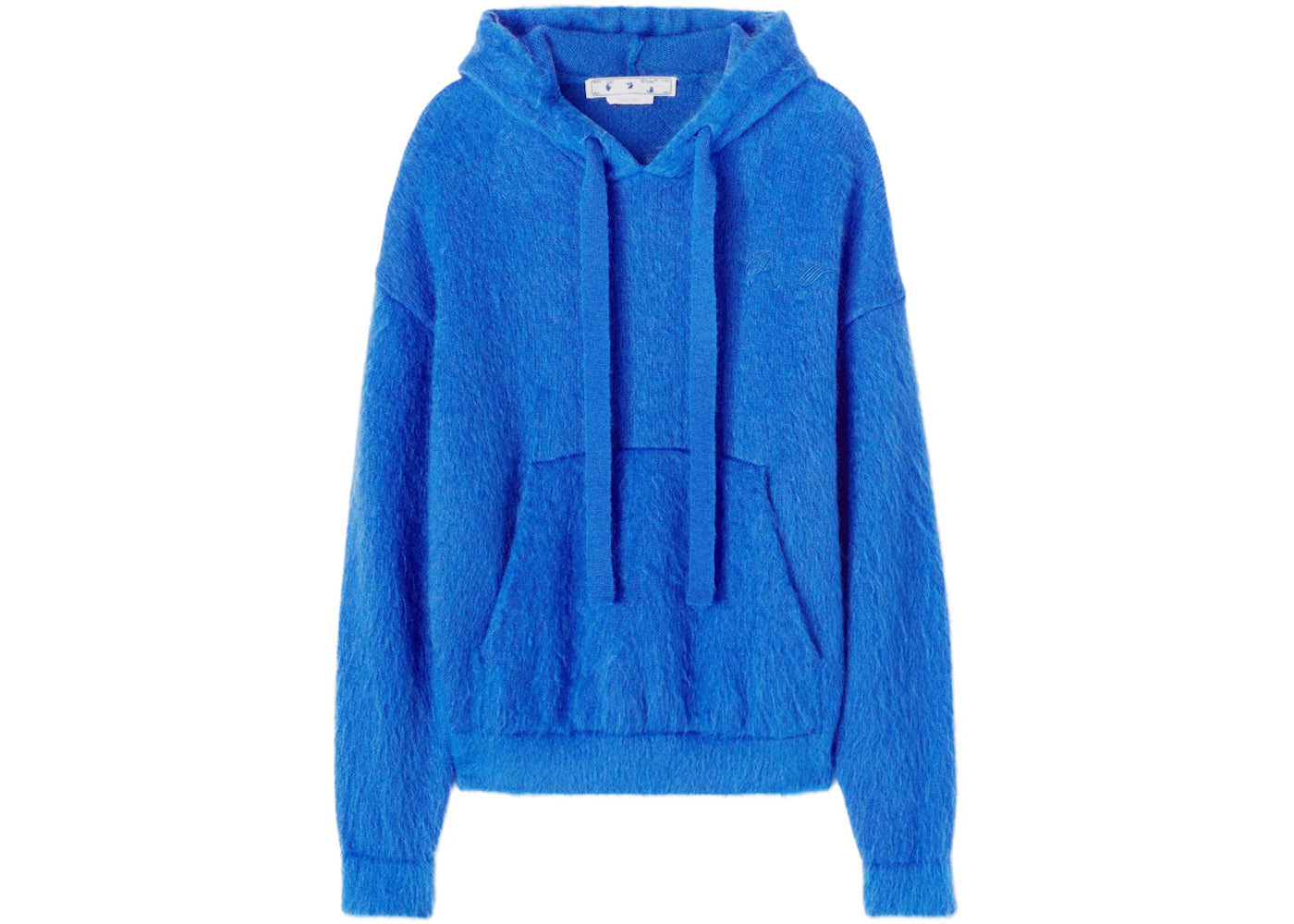 OFF-WHITE Arrow Mohair Skate Knit Hoodie Light Blue