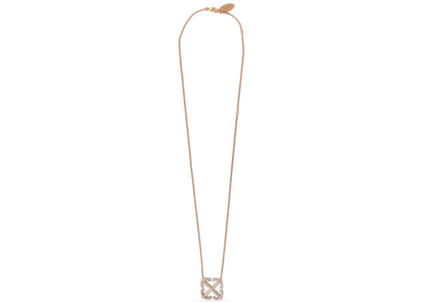 Off-White Arrows Crystal-Embellished Necklace Gold-tone