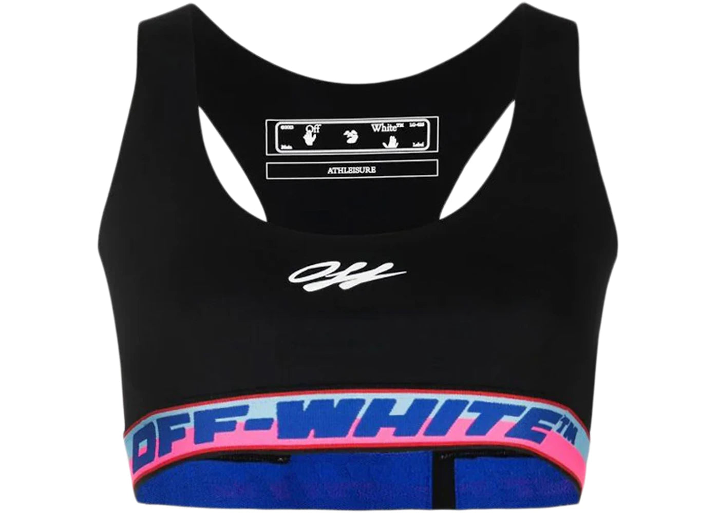 OFF-WHITE Athleisure Logo Bra Top Black/Blue/Pink