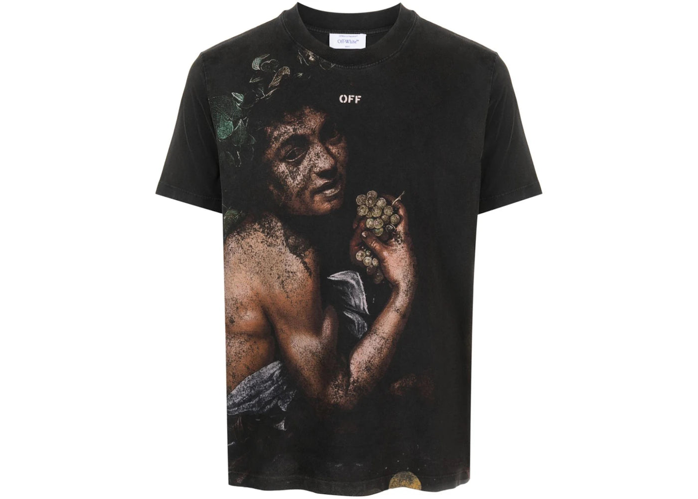 OFF-WHITE Bacchus-Print Cotton T-shirt Black