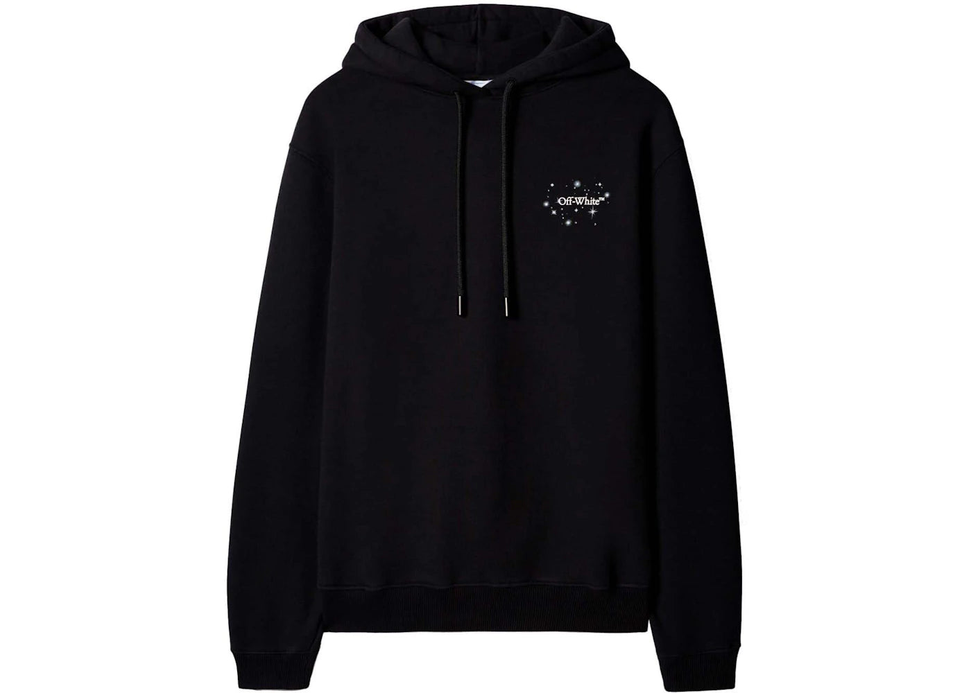 OFF-WHITE Bling Star Arrow-Motif Cotton Hoodie Black