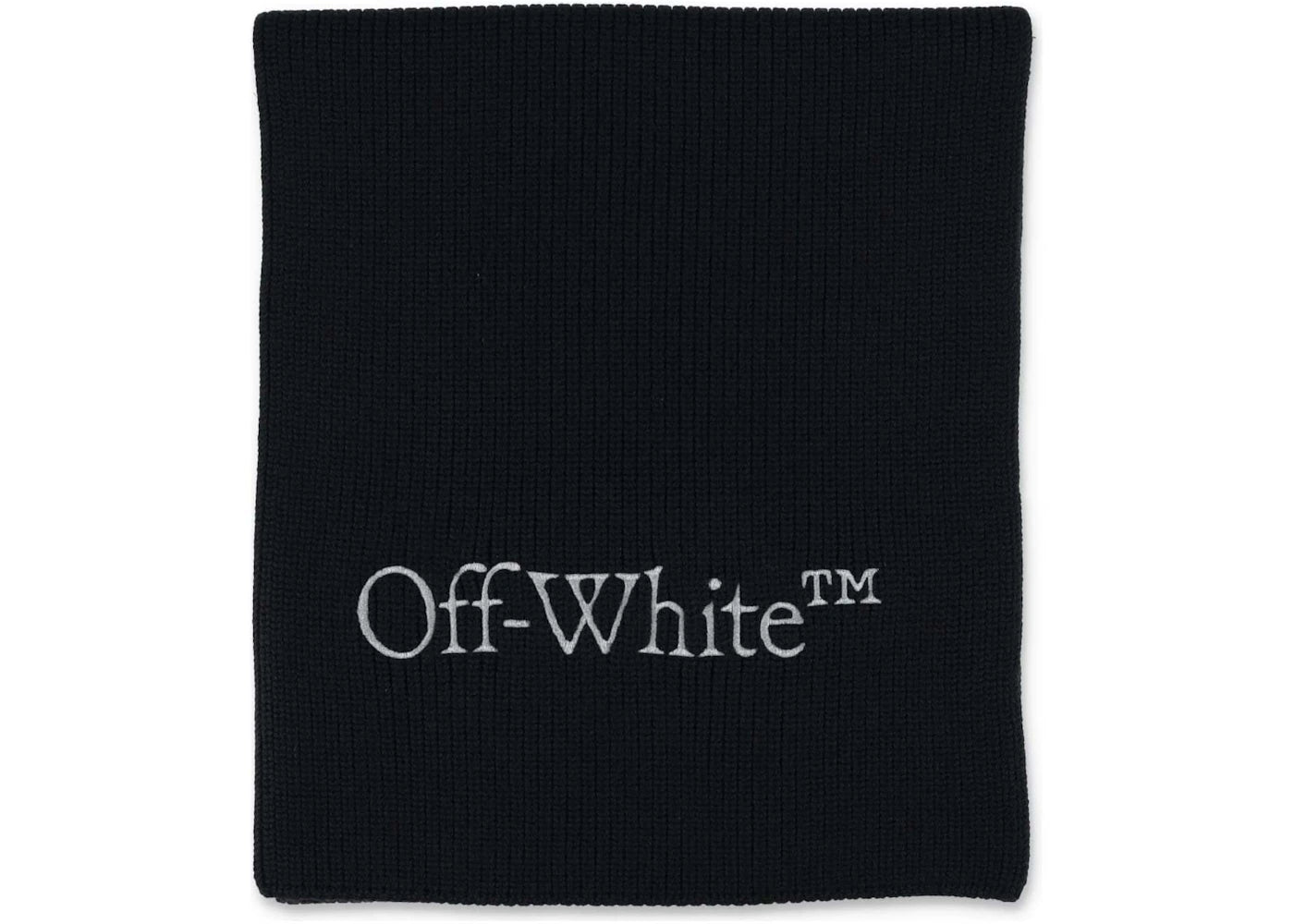 OFF-WHITE Bookish Knit Scarf Black/White