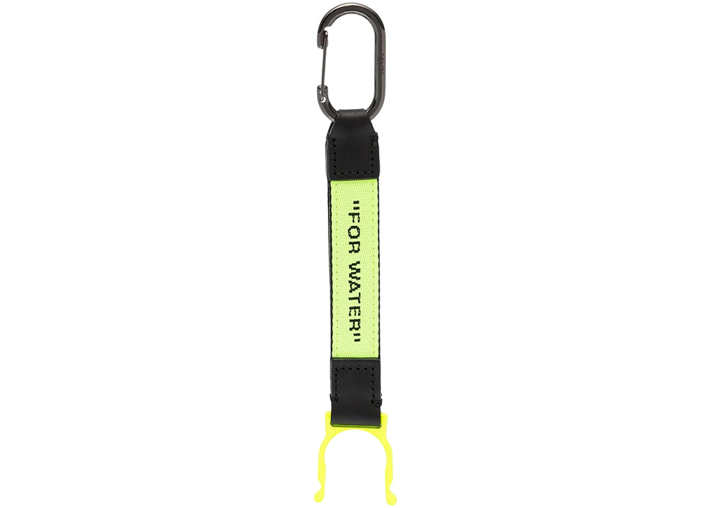 Off-White Bottle Holder Keyring Black/Fluo Yellow