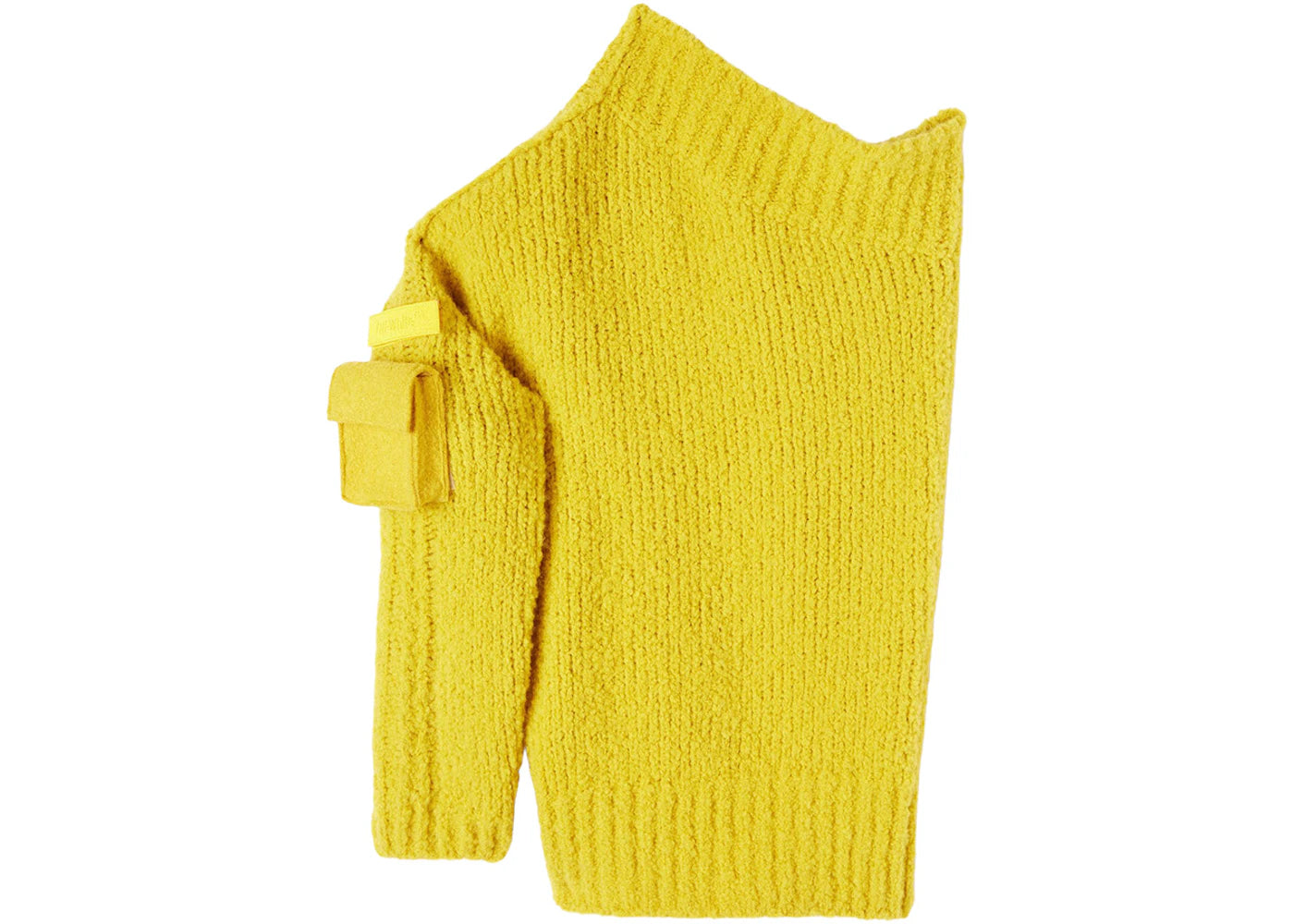 OFF-WHITE Cargo Boucle One-Shoulder Yellow