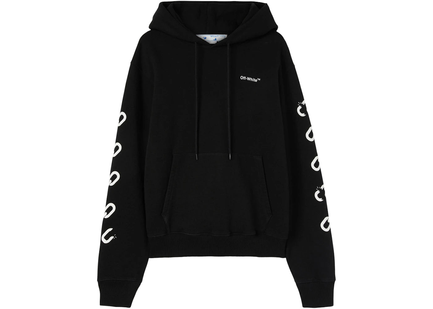 OFF-WHITE Chain Arrow Slim Hoodie Black/White