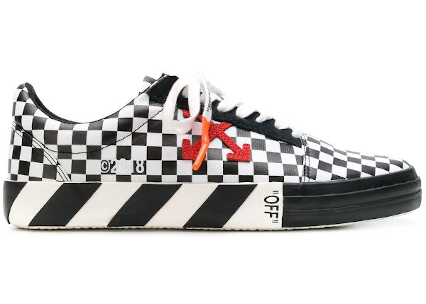 Off-White Checked Low Top Red Arrow SS18