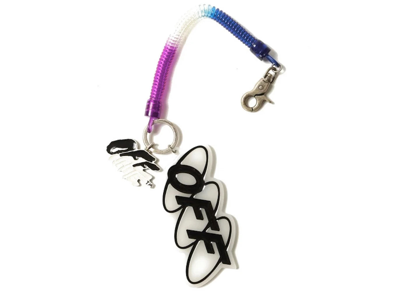 OFF-WHITE Circle Bungee Keyring Violet