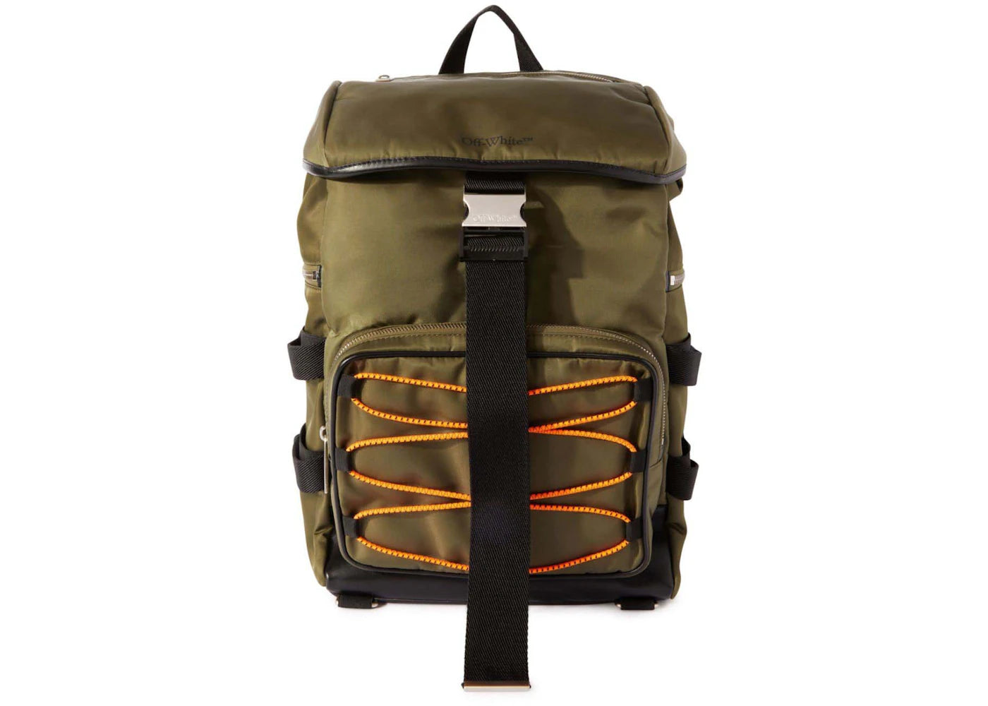 Off-White Courrie Flap Drawstring Backpack Moss Green/Multicolor