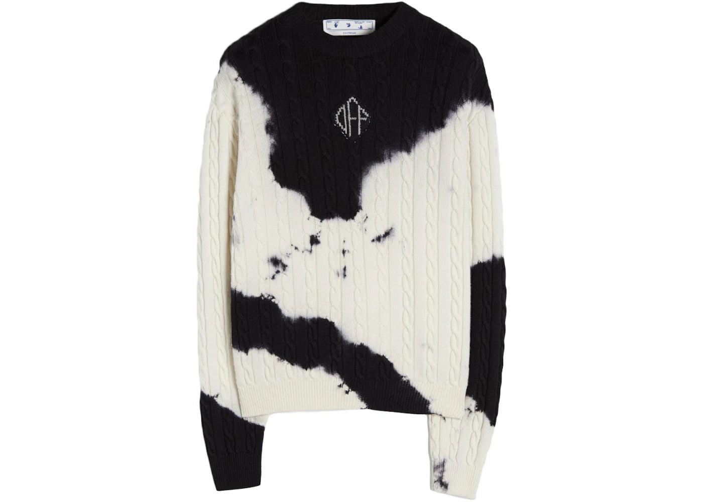 OFF-WHITE Crazy Tie-Dye Sweater Black/White