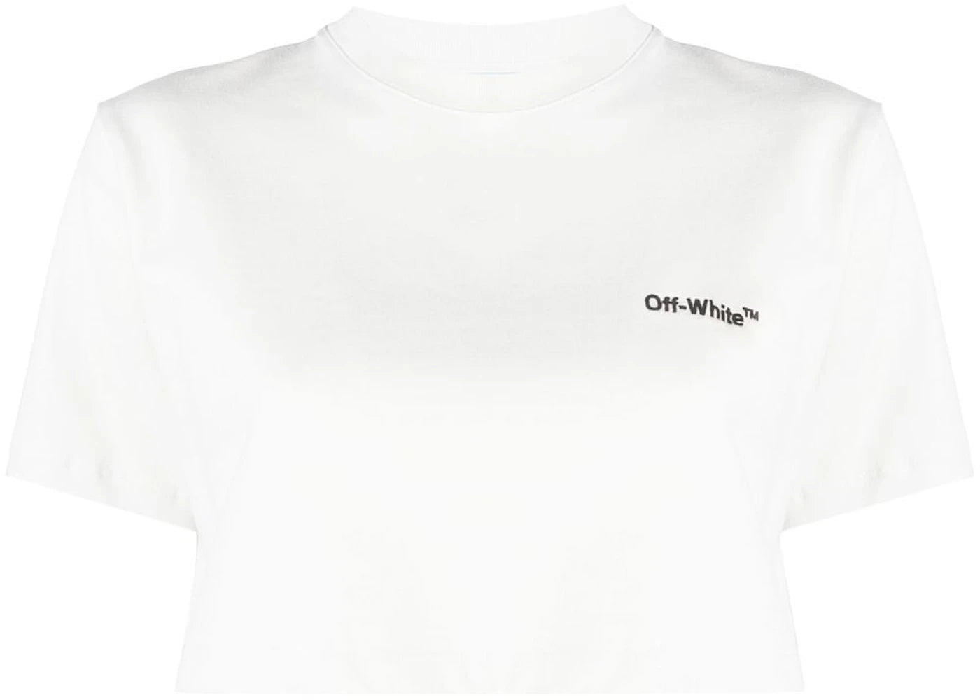 OFF-WHITE Cropped Logo-Print T-Shirt White