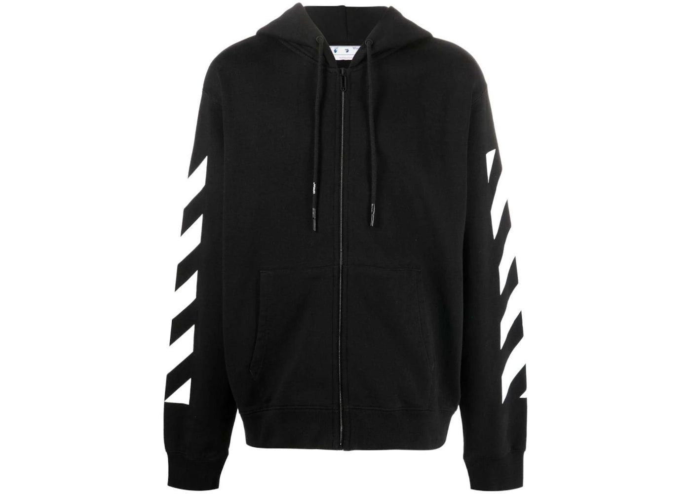 OFF-WHITE Diag Arrow Slim Zip Hoodie Black/White