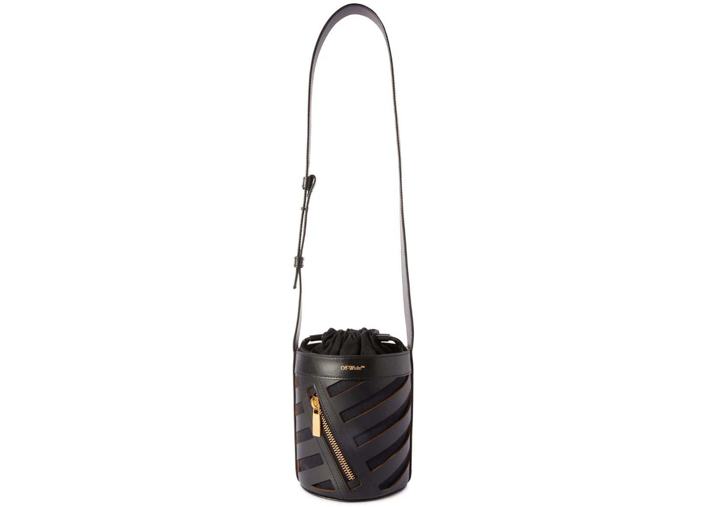 Off-White Diag Cut-Out Bucket Bag Black