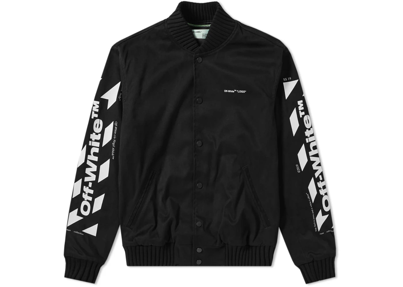 OFF-WHITE Diag Logo Bomber Jacket Black