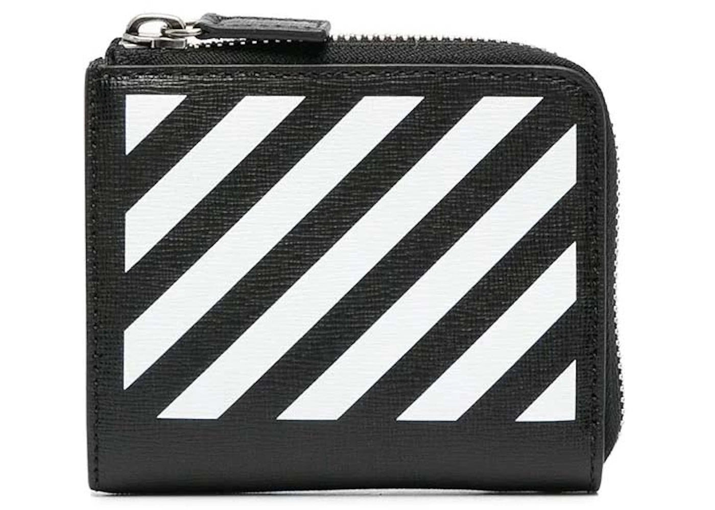 Off-White Diag Print (4 Card Slot) Zip Wallet Black/White