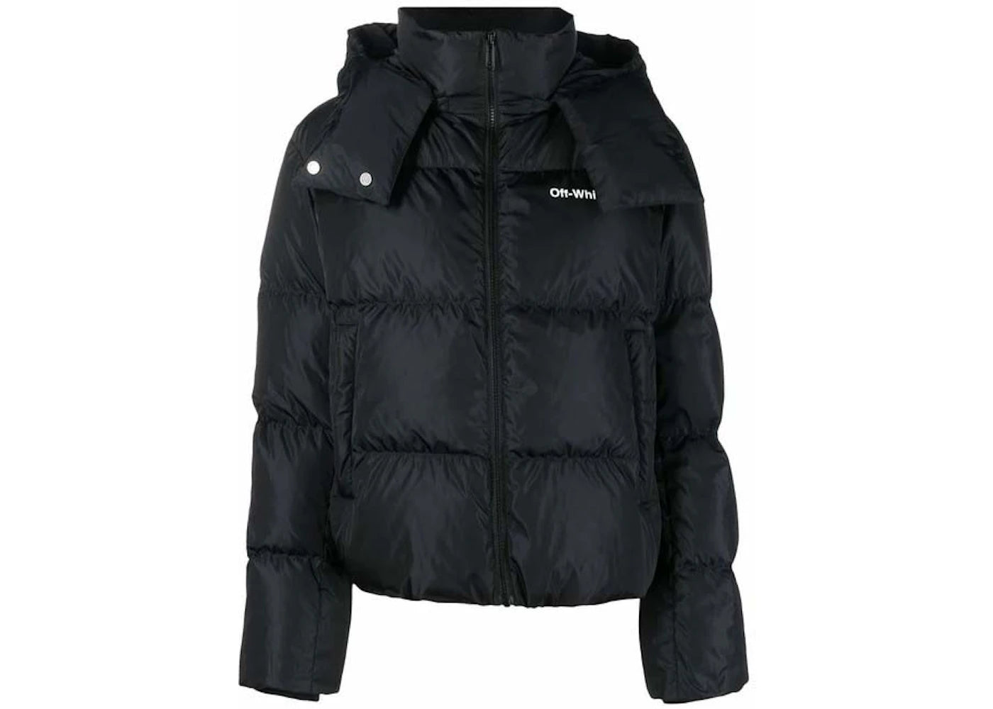 OFF-WHITE Diag Regular Puffer Jacket Black/White