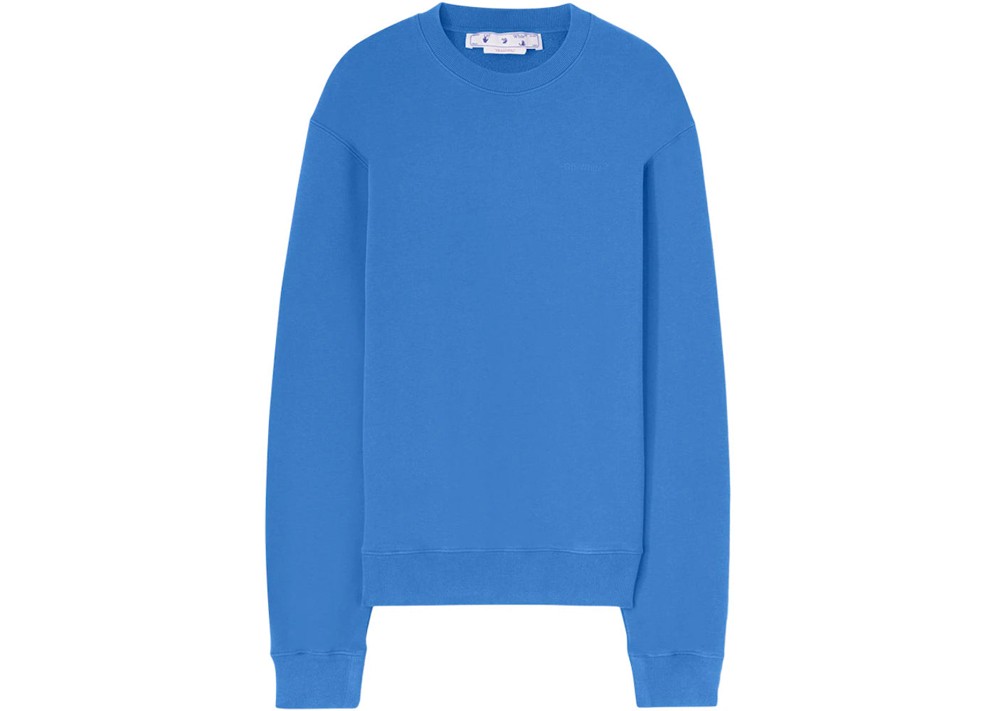 OFF-WHITE Diag Tab Slim Crewneck Light Blue