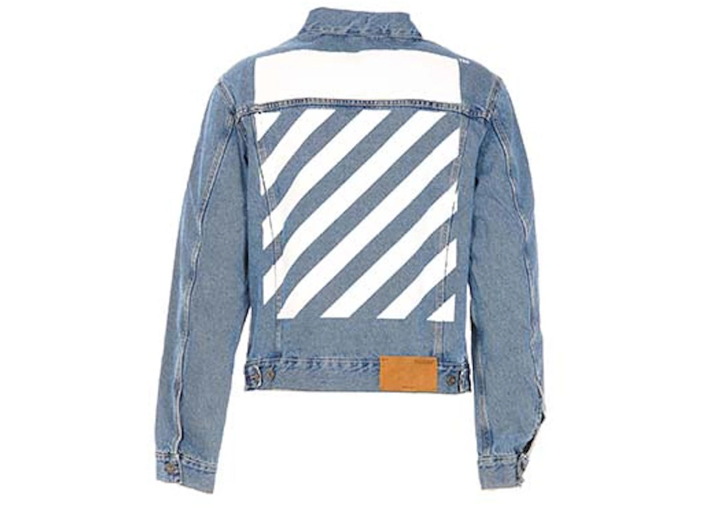 OFF-WHITE Diag Tab Slim Denim Jacket Medium Blue