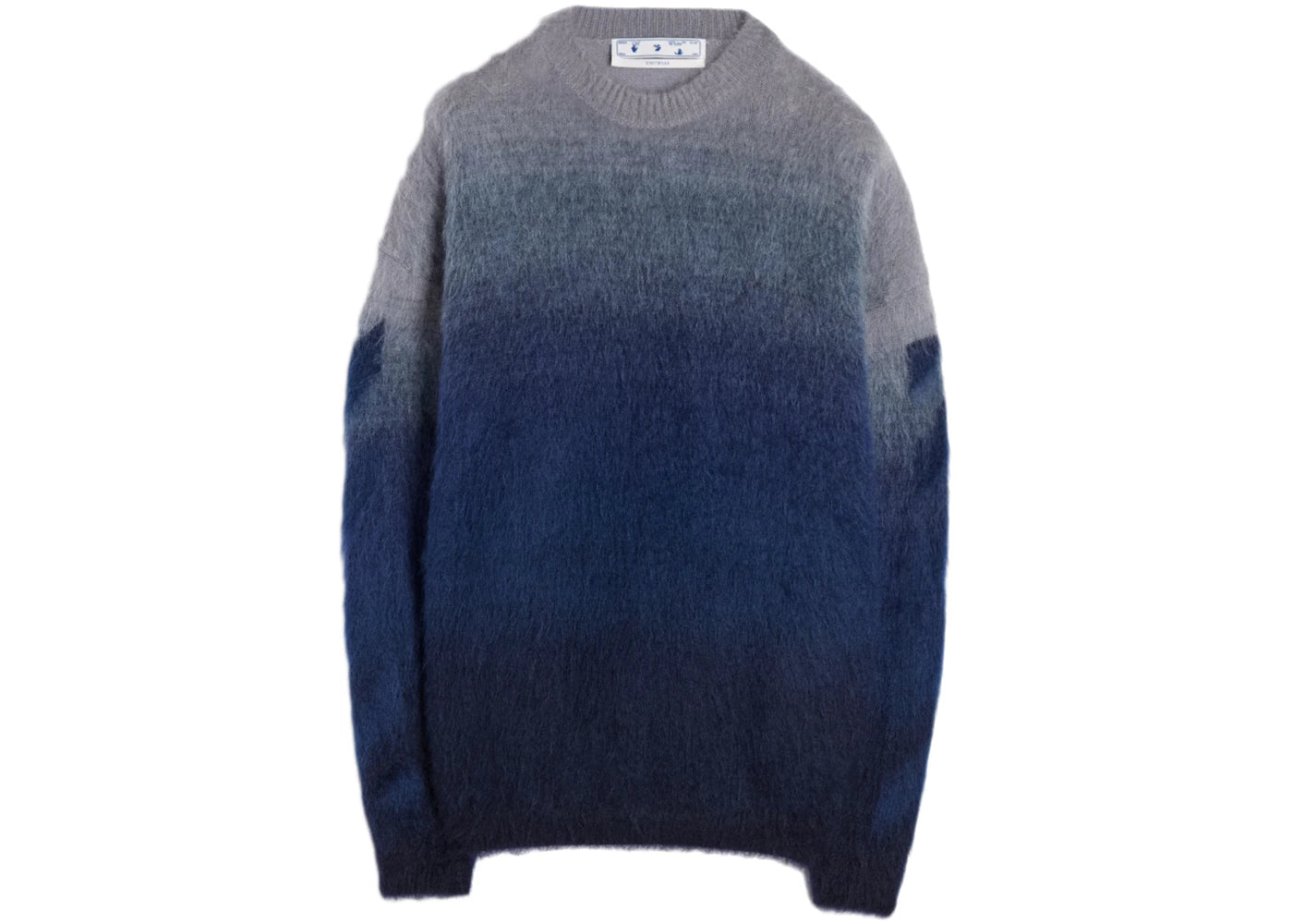 OFF-WHITE Diagonal Brushed Sweater Blue