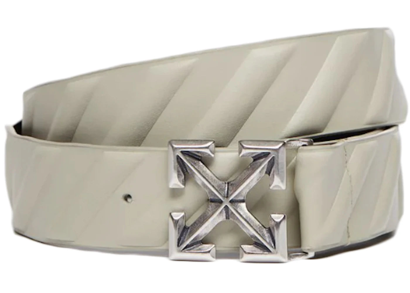 OFF-WHITE Diagonals Belt (FW21) Beige/Silver