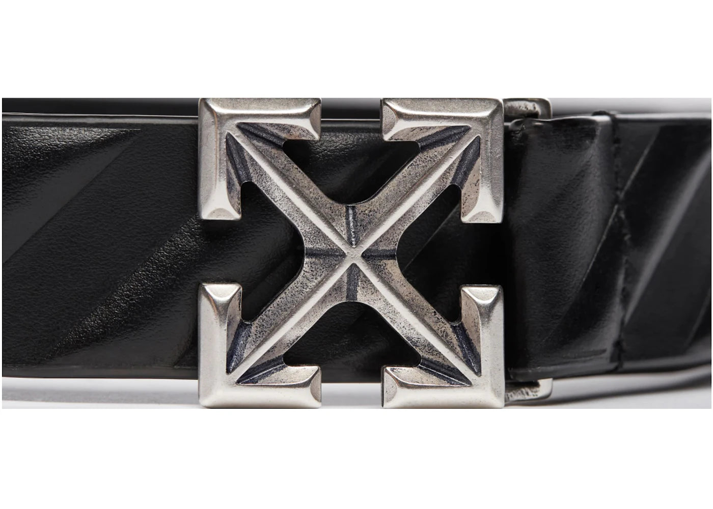 OFF-WHITE Diagonals Belt (FW21) Black/Silver