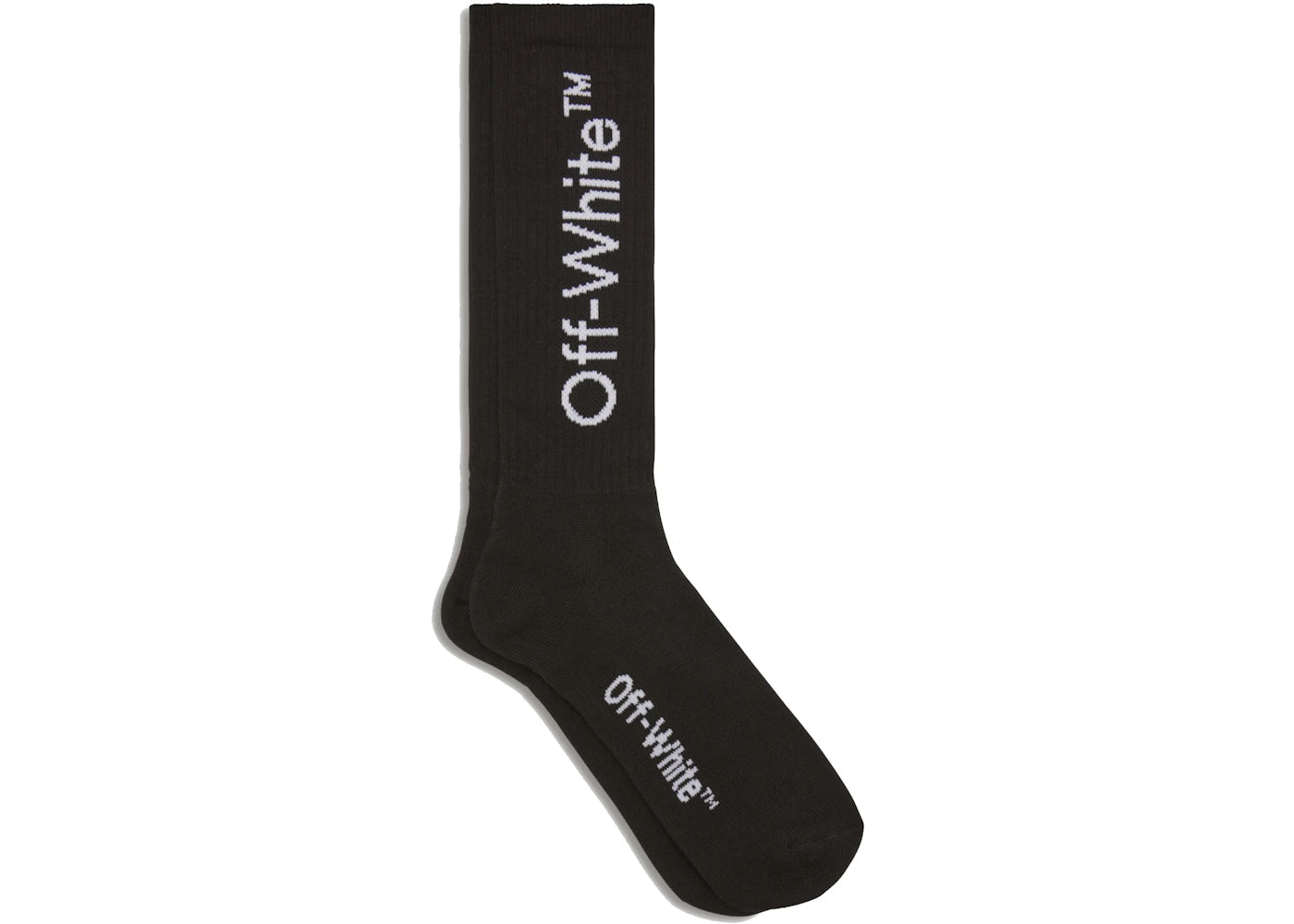 OFF-WHITE Diagonals Mid Socks Black/White