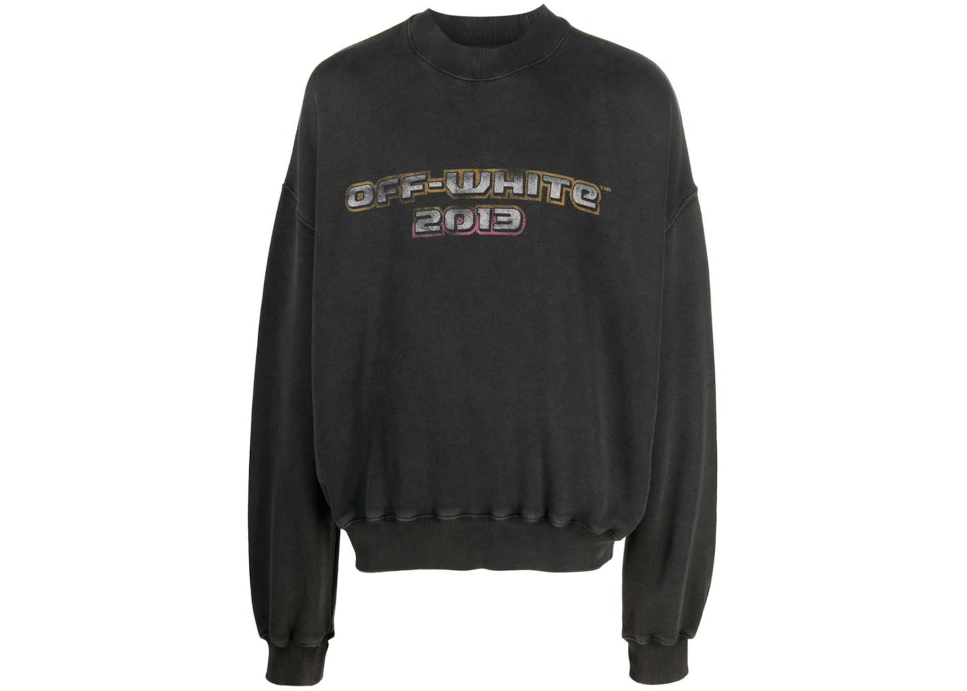 OFF-WHITE Digit Bacchus Cotton Sweatshirt Charcoal Grey