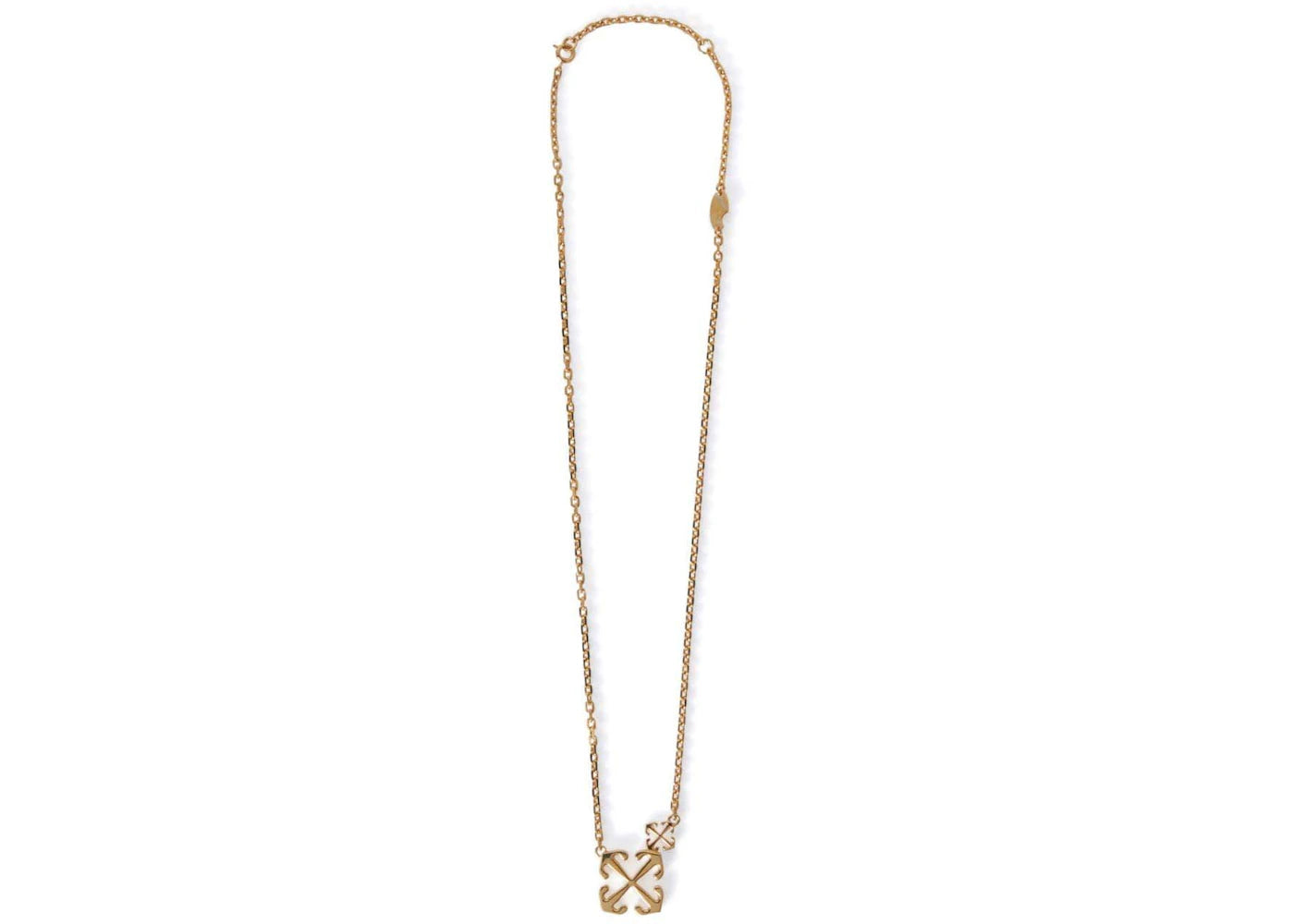 Off-White Double Arrow Necklace Gold