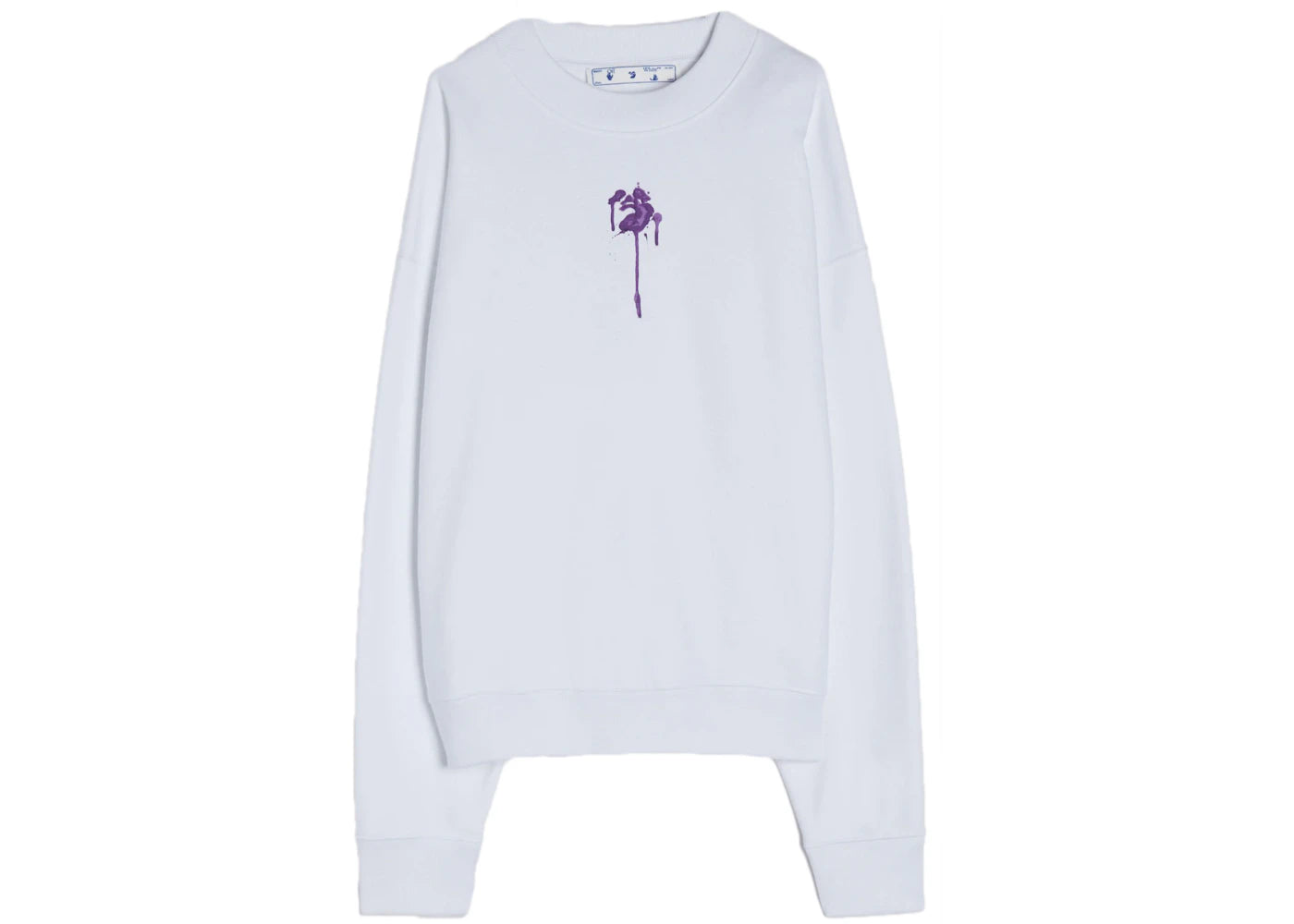 OFF-WHITE Dripped Logo Sweatshirt White/Purple