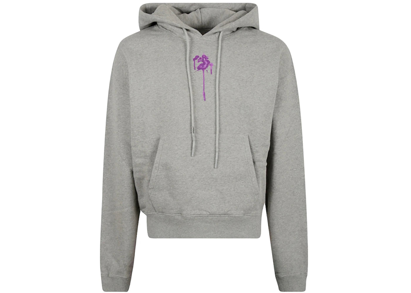 OFF-WHITE Dripped OW Logo Over Hoodie Melange Grey/Purple