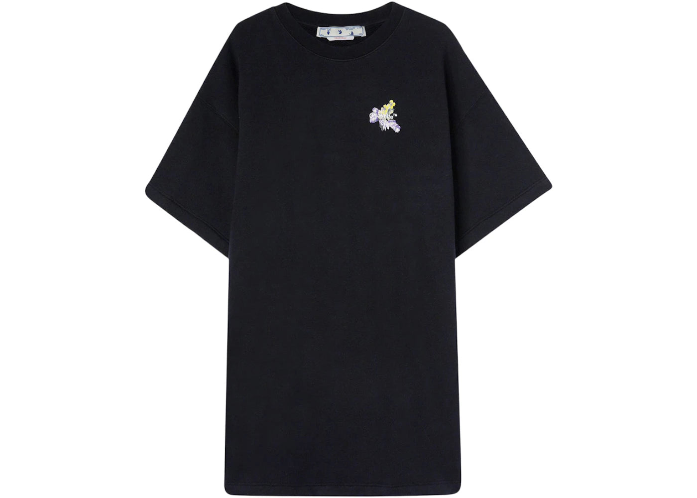 OFF-WHITE Flower Arrow Snap Tee Dress Black