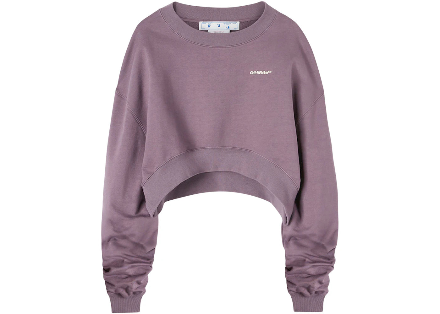 OFF-WHITE For All Crop Over Crewneck Violet