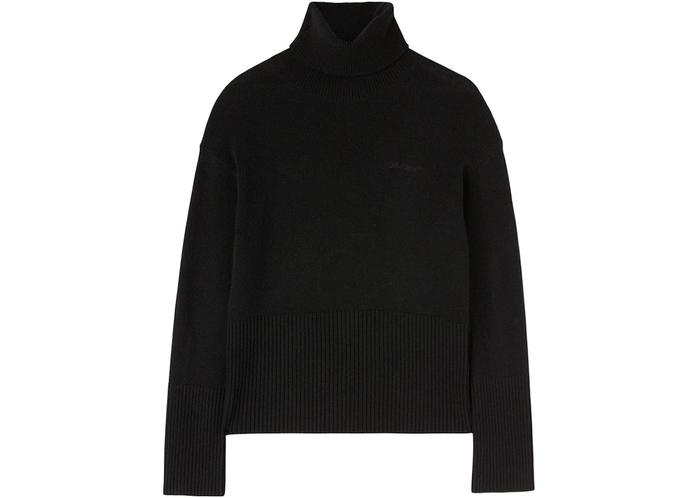 OFF-WHITE For All Logo-Embroidered Wool Jumper Black