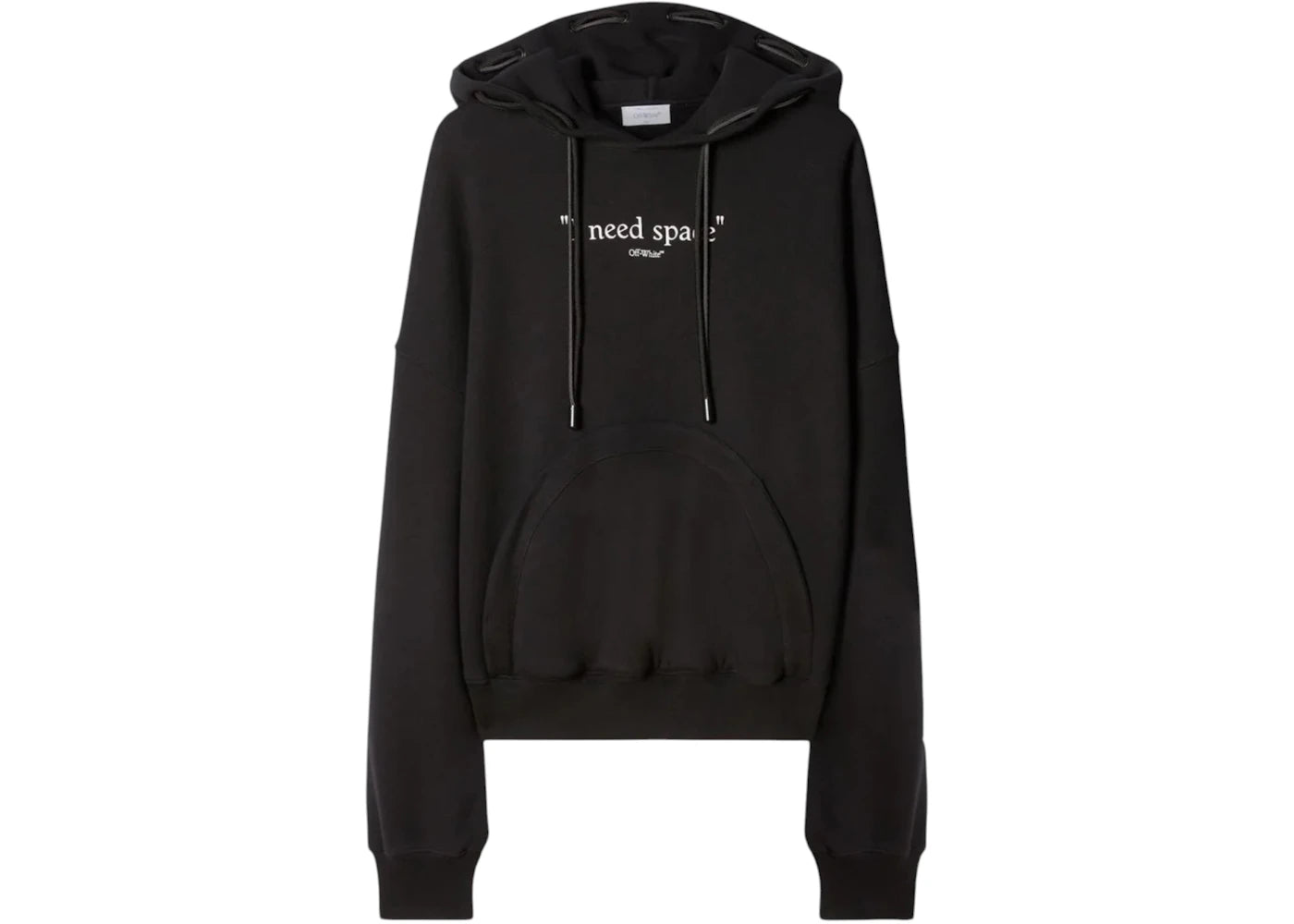 OFF-WHITE Give Me Space Double String Hoodie Black