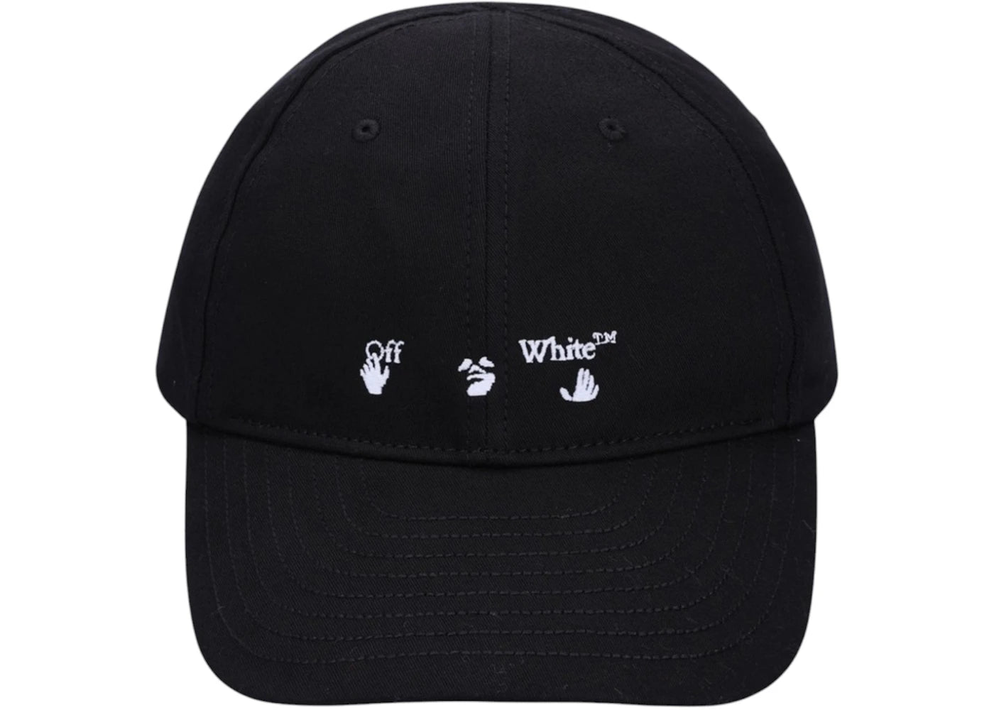 OFF-WHITE Hands Off Logo Baseball Cap Hat Black