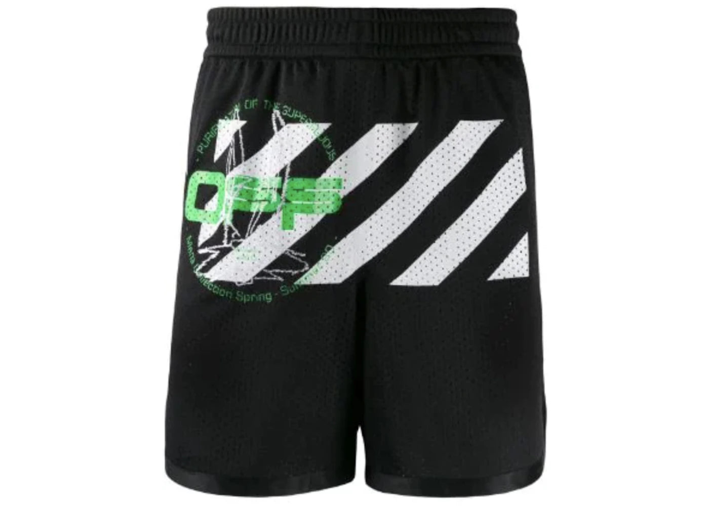 OFF-WHITE Harry the Bunny Mesh Shorts Black