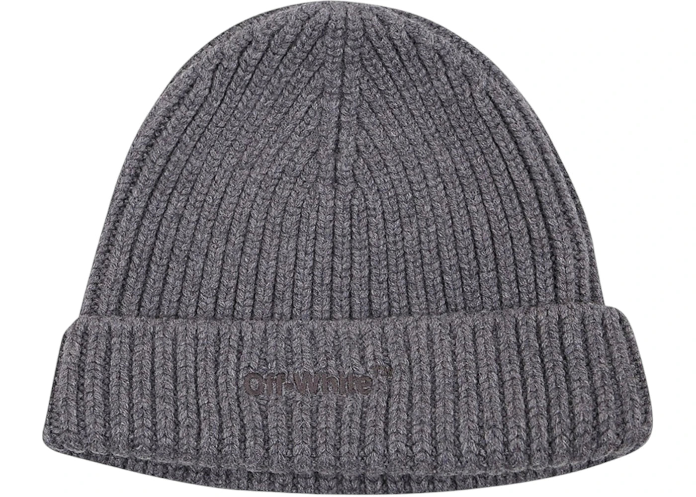 OFF-WHITE Helvet Medium Beanie Grey