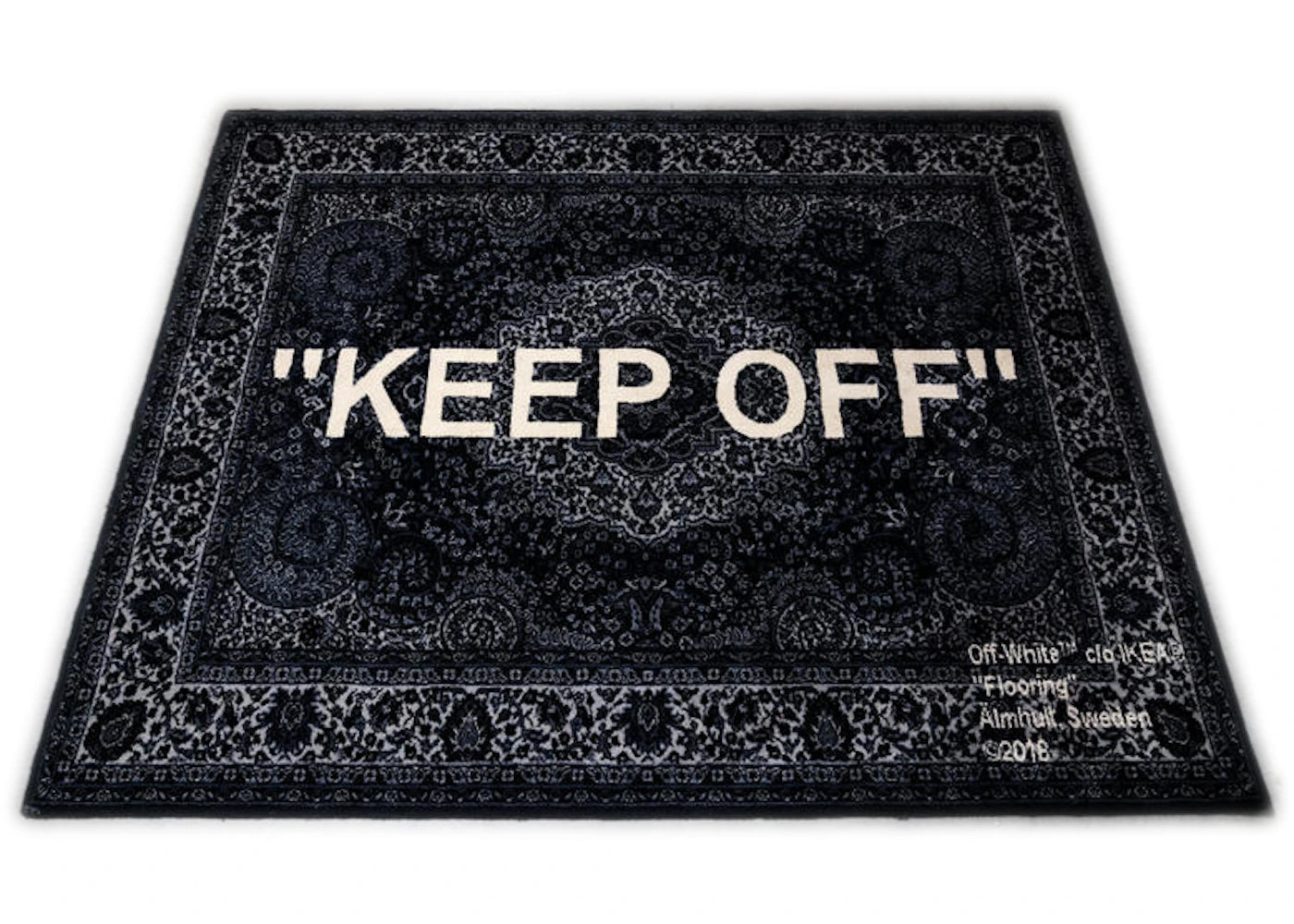 Virgil Abloh x IKEA "KEEP OFF" Rug 133x195 CM Black/White