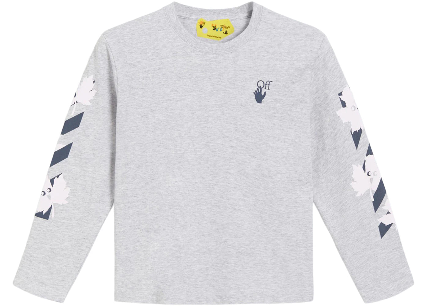 OFF-WHITE Kids Marker L/S T-shirt Grey/Blue