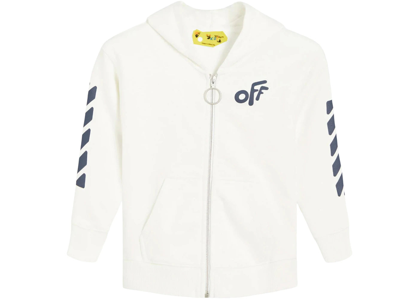 OFF-WHITE Kids Rounded Hoodie White/Blue