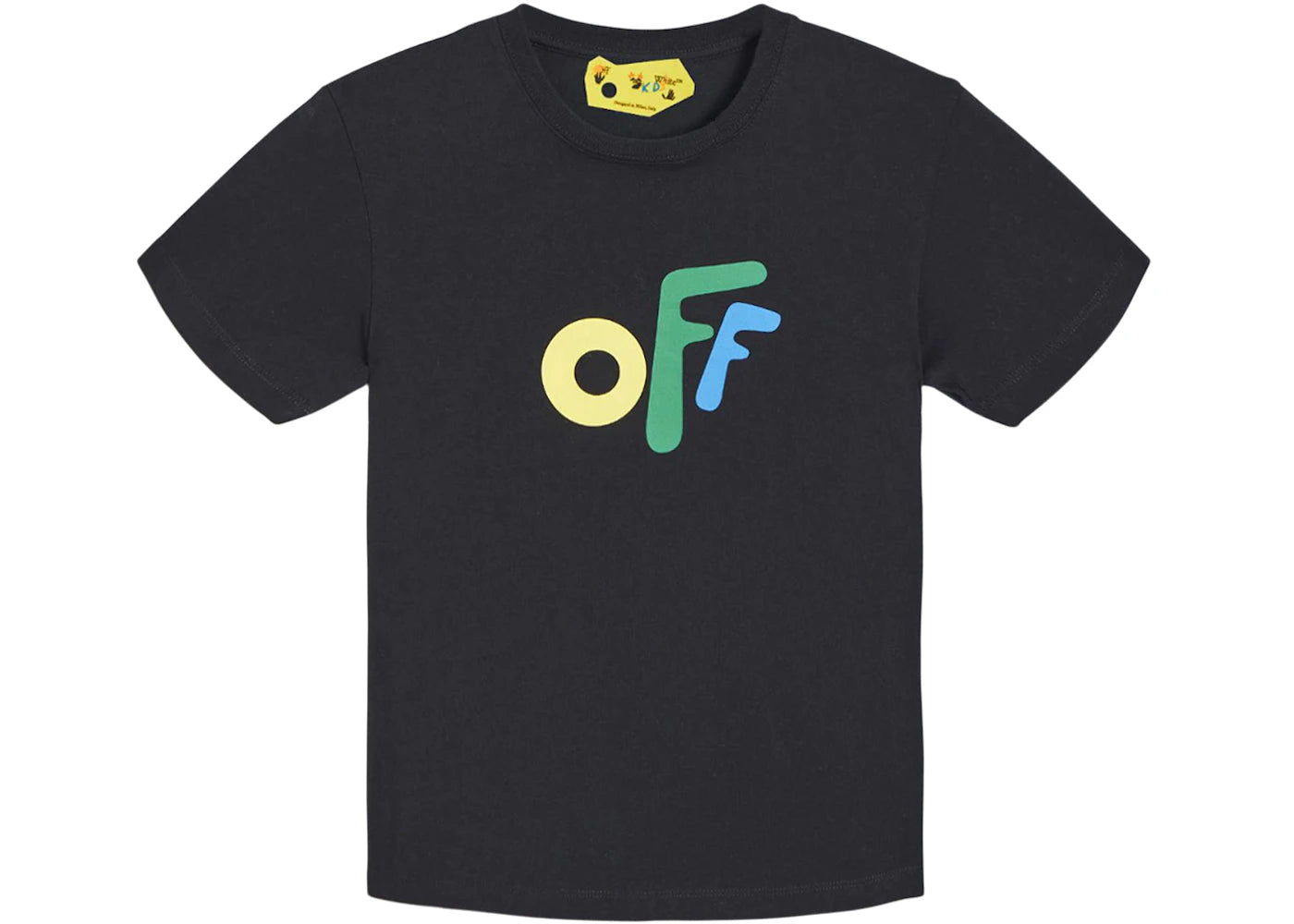 OFF-WHITE Kids Rounded S/S T-shirt Black/Multicolor