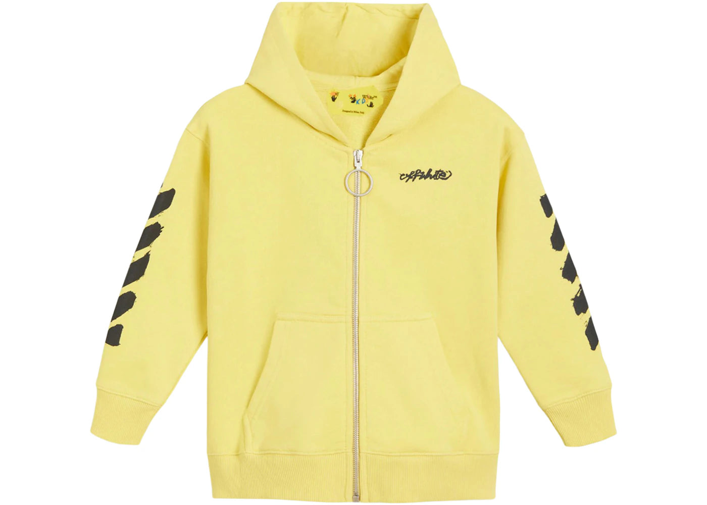 OFF-WHITE Kids Script Hoodie Yellow/Black