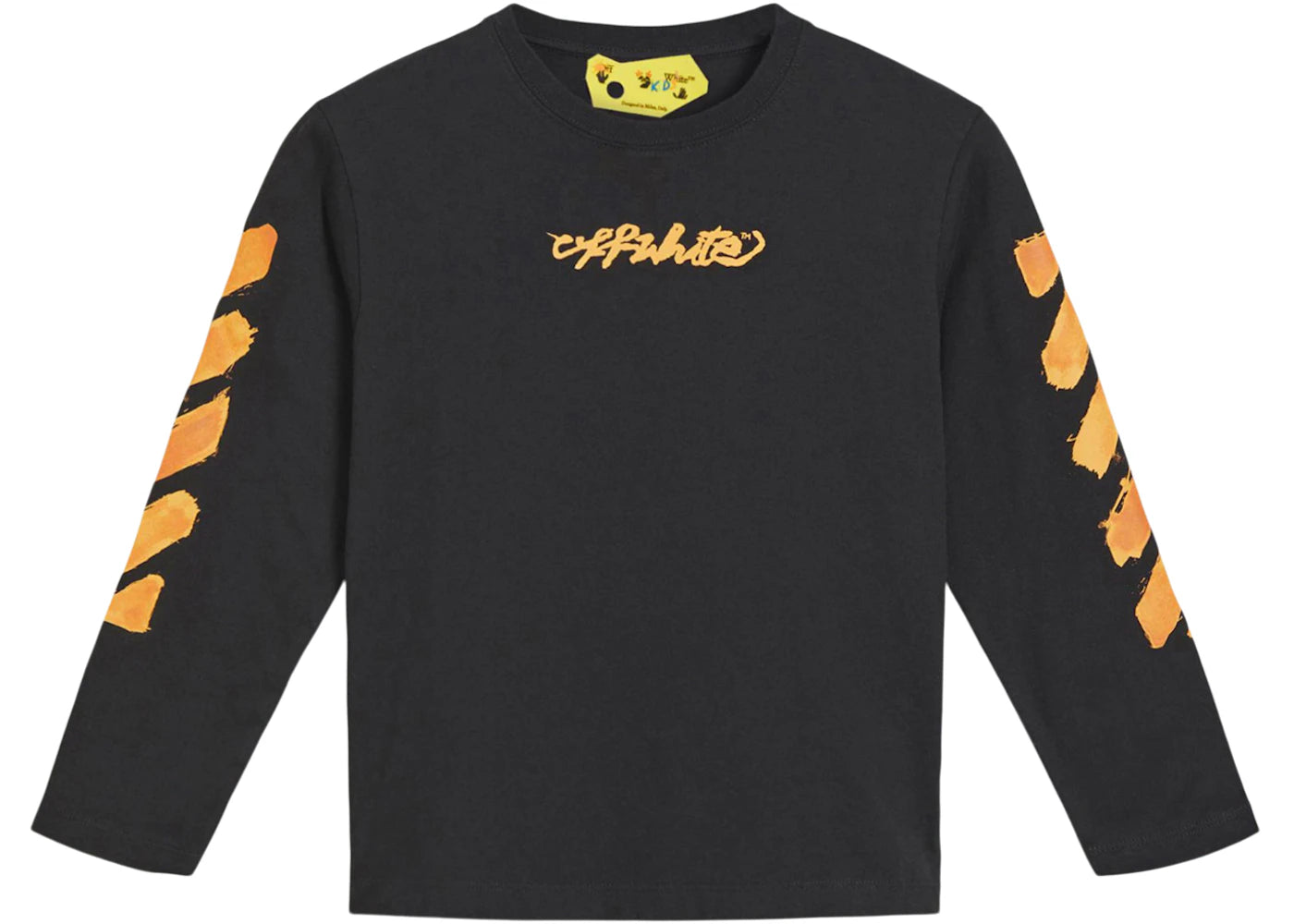 OFF-WHITE Kids Script Logo L/S T-shirt Black/Orange