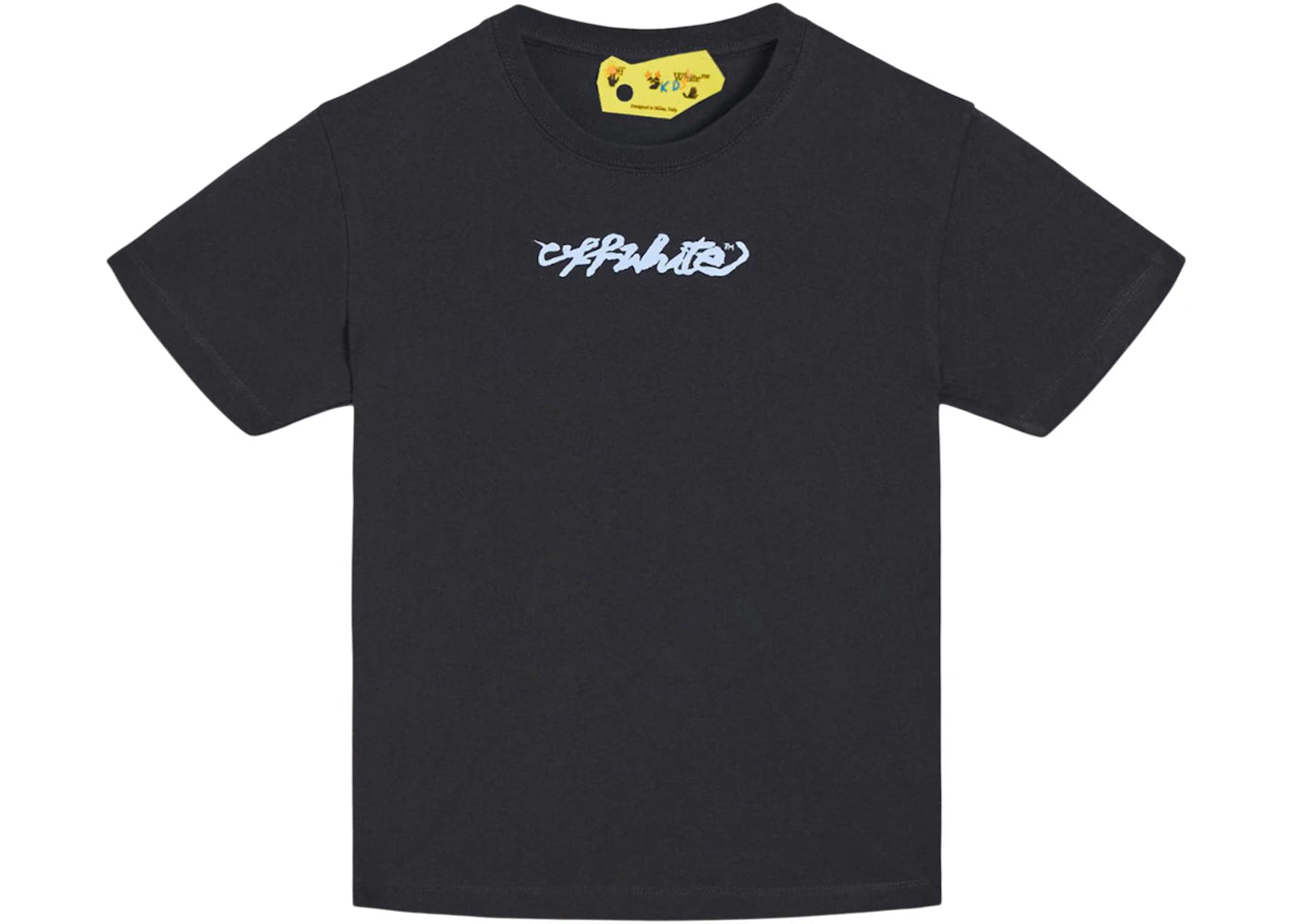 OFF-WHITE Kids Script Logo S/S T-shirt Black/ Light Blue